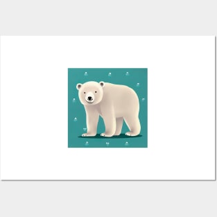 Cute polar bear illustration Posters and Art